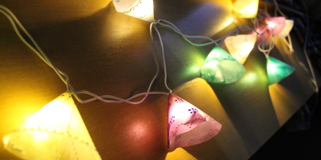 Bunte Lichterkette basteln